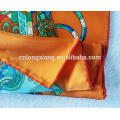 digital printed 14mm square twill silk scarf 90*90cm